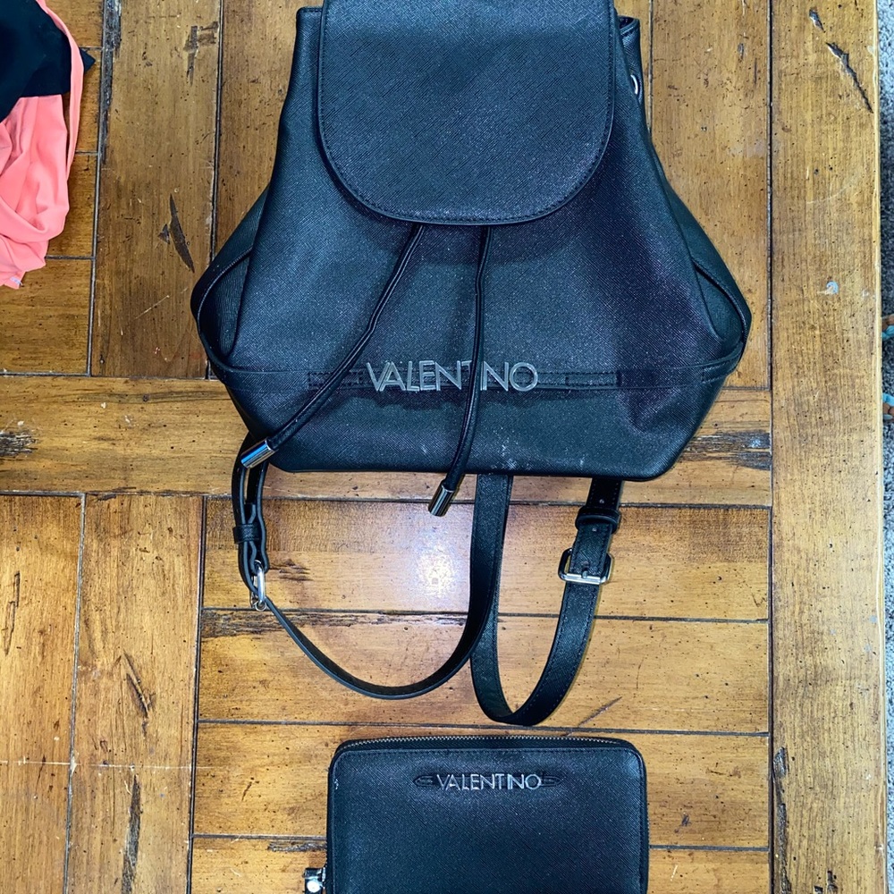 Valentino mini backpack and wallet